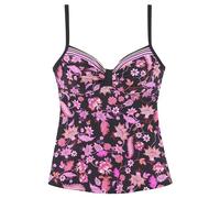 LASCANA Bügel-Tankini-Top Damen schwarz-pink Gr.44 Cup D