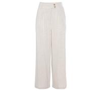LASCANA Bundfaltenhose Damen mit weitem, luftigem Bein aus Leinenmix – Sand Gr. 42