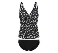Bügel-Tankini LASCANA Gr. 38, Cup F, schwarz-weiß (schwarz, weiß) Damen Bikini-Sets (426045-38) schwarz, weiß