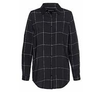 Hemdbluse LASCANA Gr. 44/46, schwarz-weiß (schwarz, weiß, kariert) Damen Blusen (28691550-44) schwarz, weiß, kariert