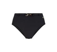 Highwaist-Bikini-Hose LASCANA "Yves", Damen, Gr. 34, N-Gr, schwarz, Recycling-Polyamid, unifarben, Badehosen, mit edlen Zieraccessoire (52137854-34) schwarz