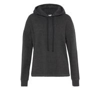 Lascana Damen Hoodie mit Kapuze, lange Ärmel mit Rippenbündchen, feine, weiche Qualität für einen angenehmen Tragekomfort
