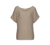 Kurzarmpullover LASCANA Gr. 36/38, gelb (camelfarben, goldfarben) Damen Pullover (50907610-36) camelfarben, goldfarben