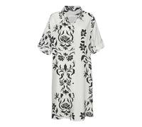 LASCANA Longbluse Damen beige-schwarz bedruckt Gr.36