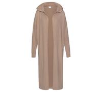 Longstrickjacke LASCANA "-Loungejacke" Gr. 40/42, grau (taupe) Damen Strickjacken Homewear Oberteile (97787415-40) taupe