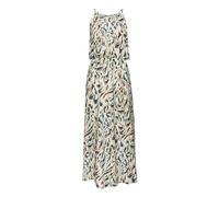 Maxikleid LASCANA, Damen, Gr. 42, N-Gr, beige (sand bedruckt), Web, Obermaterial: 100% Viskose, bedruckt, figurumspielend lang, amerikanischer Ausschnitt, Kleider Maxikleid, aus gewebter Viskose, leic