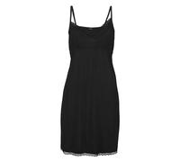 Nachthemd LASCANA, Damen, Gr. 40/42, N-Gr, schwarz, Single Jersey, Obermaterial: 95% Viskose, 5% Elasthan, figurbetont mini, tiefer V-Ausschnitt, Kleider Nachthemd, mit verstellbaren Spaghetti-Trägern