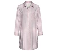 Nachthemd LASCANA, Damen, Gr. 48, N-Gr, rosa (altrosa gestreift), Web, Obermaterial: 100% Viskose, gestreift, oversize knielang, eingesetzt Manschette, Kleider Nachthemd, in leichter Webware aus Visko