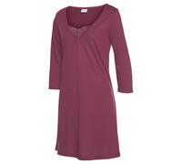 LASCANA Damen Nachthemd bordeaux Gr.36/38