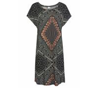 LASCANA Damen Nachthemd gemustert-schwarz-braun-ecru Gr.32/34