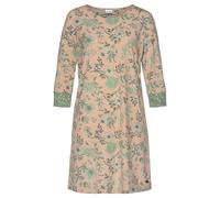 Nachthemd LASCANA Gr. 32/34, N-Gr, bunt (nude, schilfgrün) Damen Kleider Nachthemden im Blumen Allover-Druck (25870361-32)