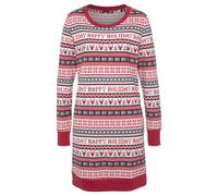 LASCANA Damen Nachthemd rot gemustert Gr.32/34