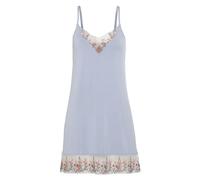 Negligé LASCANA, Damen, Gr. 32/34, N-Gr, blau (hellblau), Single Jersey, Obermaterial: 95% Viskose, 5% Elasthan, unifarben mit Farbeinsätzen, tiefer V-Ausschnitt, Kleider Negligé (68612629-32) hellbla
