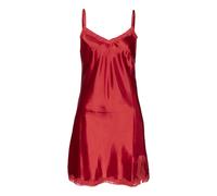 Negligé LASCANA Gr. 42, N-Gr, rot Damen Kleider Negligés mit Spitzenkkante (48348810-42)