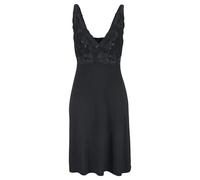 Negligé LASCANA, Damen, Gr. 36/38, N-Gr, schwarz, Single Jersey, Obermaterial: 66% Polyester, 29% Viskose, 5% Elasthan. Spitze: 90% Polyamid, 10% Elasthan, figurbetont kurz, Kleider Negligé, mit Spitz