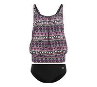 LASCANA Oversize-Tankini, im angesagten Ethno-Look 38, N-Gr bunt Damen Tankinis Bademode Oversize-Tankini 38, N-Gr schwarz, bunt