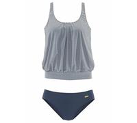 Oversize-Tankini LASCANA "Mona", Damen, Gr. 54, N-Gr, blau (marine, gestreift), Polyamid, gestreift, Bikini-Sets Tankini Wäsche, im Streifendesign, Topseller (838015-54) marine, gestreift
