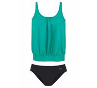Oversize-Tankini LASCANA, Damen, Gr. 50, N-Gr, grün (mint), Polyamid, unifarben, Bikini-Sets, Miederverstärkung am Cup, Unterbrustgummi rundum, verstellbare Träger (589427-50) mint