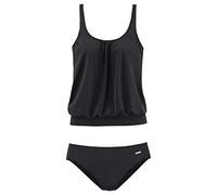 Oversize-Tankini LASCANA, Damen, Gr. 56, N-Gr, schwarz, Polyamid, unifarben, Bikini-Sets, Miederverstärkung am Cup, Unterbrustgummi rundum, verstellbare Träger (665551-56) schwarz