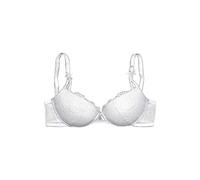 Push-up-BH LASCANA, Damen, Gr. 75, Cup B, weiß, Spitze, Obermaterial: 92% Polyamid, 8% Elasthan, BHs Push-up-BH, mit Jacquardspitze und herausnehmbaren Kissen, Dessous (492415-75) weiß