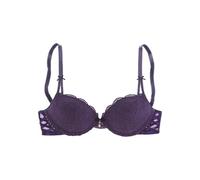 Lascana Damen Push-up-BH | mit Spitze, herausnehmbare Kissen, Zierschleifen, verstellbare Träger, erotische Dessous für besondere Momente