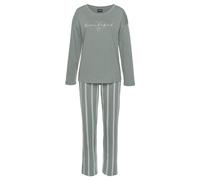 VIVANCE DREAMS Damen Pyjama grün gestreift Gr.40/42