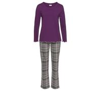 Pyjama LASCANA Gr. 42, lila (beere) Damen Homewear-Sets (31358226-42) beere