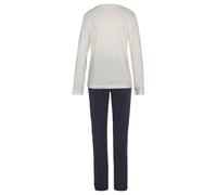 Pyjama LASCANA Gr. 44/46, blau (dunkelblau) Damen Homewear-Sets (42665260-44) dunkelblau