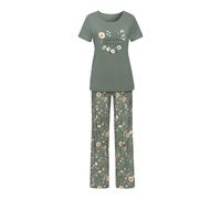 LASCANA Damen Pyjama grün-gemustert Gr.40/42
