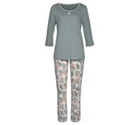 Pyjama LASCANA Gr. 32/34, grün (grün, sand) Damen Homewear-Sets (75528021-32) grün, sand