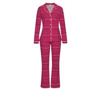 LASCANA Damen Pyjama rot gemustert Gr.36/38