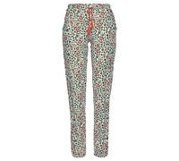 Schlafhose LASCANA, Damen, Gr. 36/38, N-Gr, beige (ecru), Single Jersey, Obermaterial: 60% Polyester, 36% Viskose, 4% Elasthan, geblümt, loose fit lang, Hosen Schlafhose, im Blumen Allover-Druck (5878