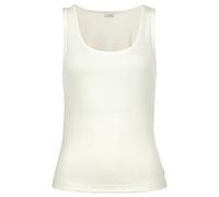 Pyjamaoberteil LASCANA, Damen, Gr. 40/42, beige (ecru), Rippstrick, Obermaterial: 63% Polyester, 33% Viskose, 4% Elasthan, unifarben, figurbetont hüftlang, Rundhals, Shirts, aus Rippstrick (23127923-4