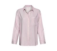 Pyjamaoberteil LASCANA, Damen, Gr. 34, rosa (altrosa gestreift), Web, Obermaterial: 100% Viskose, gestreift, oversize hüftbedeckend, eingesetzt Manschette, Shirts, in leichter Viskose Web-Qualität (11