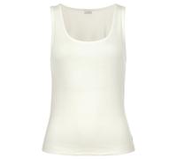Pyjamaoberteil LASCANA, Damen, Gr. 44/46, beige (ecru), Rippstrick, Obermaterial: 63% Polyester, 33% Viskose, 4% Elasthan, unifarben, figurbetont hüftlang, Rundhals, Shirts, aus Rippstrick (23127923-4