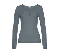 LASCANA Damen Pyjamaoberteil rauchblau Gr.32/34