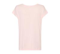 Pyjamaoberteil LASCANA, Damen, Gr. 40/42, blau (rosa), Single Jersey, Obermaterial: 100% Viskose, unifarben, hüftlang, Rundhals, angeschnitten, Shirts, mit Spitzenbesatz an der Schulter (40521506-40) 