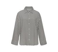 LASCANA Damen Pyjamaoberteil schwarz-weiß-gemustert Gr.40