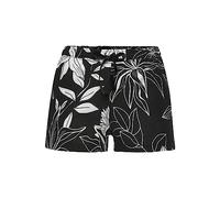 Schlafshorts LASCANA, Damen, Gr. 36/38, N-Gr, bunt (schwarz, allover, geblümt), Single Jersey, Obermaterial: 50% Baumwolle, 50% Viskose, geblümt, bequem kurz, Hosen, mit floralem Druck (49878324-36) s