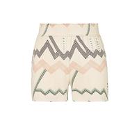 Pyjamashorts LASCANA, Damen, Gr. 36/38, N-Gr, beige (beige, allover), Single Jersey, Obermaterial: 95% Viskose, 5% Elasthan, bedruckt, gemustert, bequem kurz, Hosen, mit grafischem Zick-Zack Muster (6