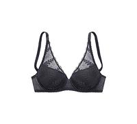 Schalen-BH LASCANA "Amira", Damen, Gr. 100, Cup B, schwarz, Microtouch, Spitze, Spacer, Obermaterial: 89% Polyamid, 11% Elasthan, feminin, BHs, mit Spacer-Schalen und modischem High-Apex Schnitt, Dess