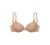 Schalen-BH LASCANA "Ela - perfect basic", Damen, Gr. 85, Cup AA, braun (toffee), Microtouch, Obermaterial: 82% Polyamid (TACTEL), 18% Elasthan (LYCRA), Basic, BHs Schalen-BH, mit Bügel aus seidiger Mi