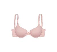 Schalen-BH LASCANA "Ela - perfect basic", Damen, Gr. 85, Cup AA, rot (apricot), Microtouch, Obermaterial: 82% Polyamid (TACTEL), 18% Elasthan (LYCRA), Basic, BHs Schalen-BH, mit Bügel aus seidiger Mic