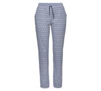 Schlafhose VIVANCE DREAMS, Damen, Gr. 32/34, N-Gr, grau (rautenmuster), Single Jersey, Obermaterial: 50% Baumwolle, 50% Viskose, gemustert, bequem lang, Hosen Schlafhose, mit Alloverdruck (57507115-32