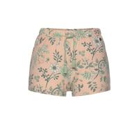 Schlafshorts LASCANA, Damen, Gr. 32/34, N-Gr, rosa, Single Jersey, Obermaterial: 60% Polyester, 36% Viskose, 4% Elasthan, geblümt, bequem kurz, Hosen, im Blumen Allover-Druck (37724308-32) rosa