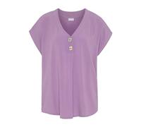 Schlupfbluse LASCANA Gr. 44, lila (flieder) Damen Blusen Strandblusen mit modischen Knöpfen, luftige Kurzarmbluse, sommerlich Bestseller (99664344-44)
