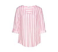 Schlupfbluse LASCANA Gr. 46, rosa (weiß, rosa) Damen Blusen (89638429-46) weiß, rosa