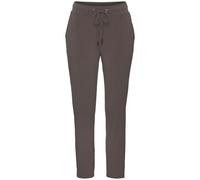 Schlupfhose LASCANA, Damen, Gr. 40, N-Gr, grau (taupe), Jersey, Obermaterial: 95% Polyester, 5% Elasthan, unifarben, casual, figurumspielend knöchellang, Hosen, aus glatter Jerseyqualität, leichte Som