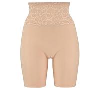 Shapingpants LASCANA, Damen, Gr. 44/46, braun (toffee), Microtouch, Obermaterial: 79% Polyamid, 21% Elasthan, körpernah, Unterhosen, Seamless Long Panty mit femininen Spitzenbund (18191325-44) toffee