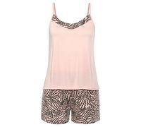 LASCANA Damen Shorty rosa anthrazit bedruckt Gr.40/42